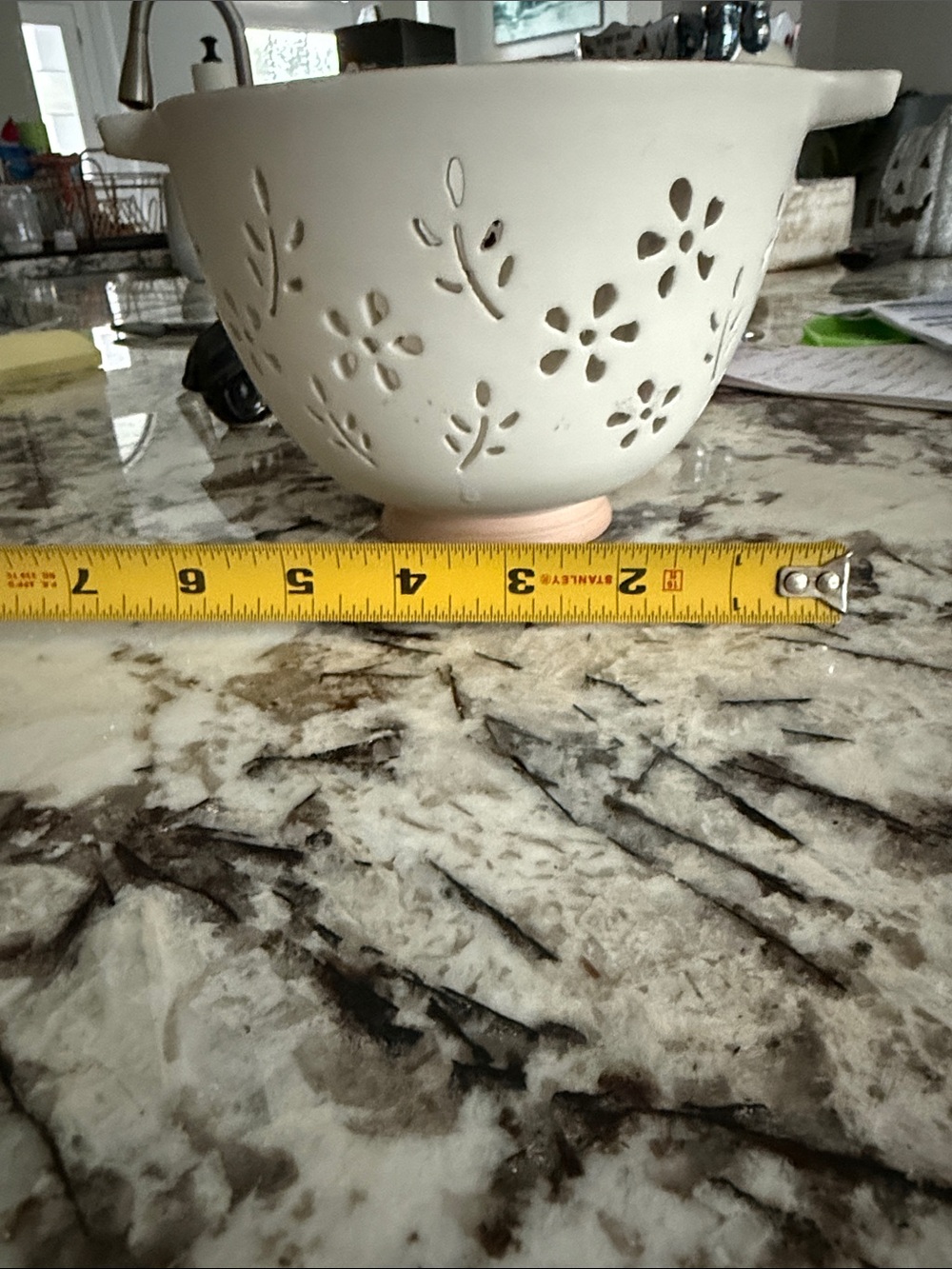 Target Ceramic Floral Cutout Colander - Cream